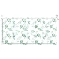vidaXL Coussin De Banc De Jardin Motif De Feuilles 120x50x3 Cm