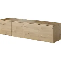 PAWS MÖBEL Armoire RTV murale, 150x38x37, meuble TV, moderne mat, TV-Lowboard chêne ARTISAN