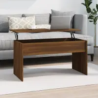 Prolenta Maison Exclusive - Table basse aspect chêne brun 102 x 50,5 x 52,5 cm, aggloméré