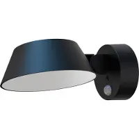Northpoint Applique solaire d'extérieur en aluminium avec détecteur de mouvement, IP54, intensité réglable, ronde