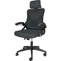 VOUNOT Chaise de bureau ergonomique , chaise de bureau avec appui-tête réglable, noir