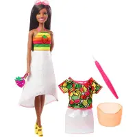 Mattel Barbie Surprise Fruitée Playset Crayola Avec Pinceau Et Accessoires Gbk19