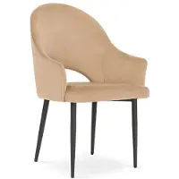 PAWS MÖBEL MEUBLES PAWS GRANDA beige seau moderne chaise rembourrée pour salon, restaurant, cuisine avec accoudoirs, chaise de restaurant, chaise de cuisine