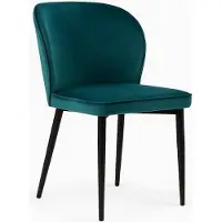PAWS MÖBEL MEUBLES PAWS ALINE seau turquoise chaise moderne rembourrée pour salon, restaurant, cuisine, chaise de restaurant, chaise de cuisine, velours