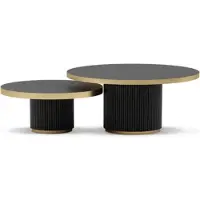 AEA Designer Table Basse Set 2x Tables Basses Clinique Acier Inoxydable Meuble Table