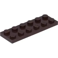 LEGO 2x6 plaque 3795 - 50 pièces brun foncé