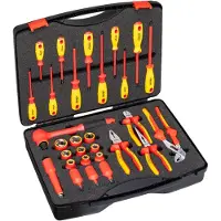 Vigor Jeu d'outils VDE ∙ V5632 ∙ Carré creux 12,5 mm (1/2 pouce) ∙ Profil à 6 pans extérieurs, Prof… (29 pièces)