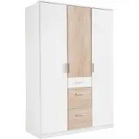 Wimex Armoire Joker Armoire à portes battantes Finition au choixBlanc / Chêne scié
