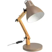 Luxus Europe - Lampe de bureau Robbie, couleur taupe - Lampe de lecture - Lampe de bureau