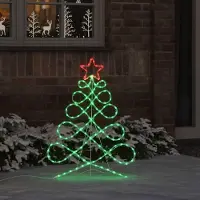 Syfax Lumière en forme d'arbre de Noël Multicolore 78 x 58 cm PVC