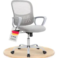 Sweetcrispy Chaise de bureau ergonomique, chaise de bureau avec soutien lombaire, accoudoirs réglables Chaise de bureau, office chair réglable en hauteur, chaise pivotante