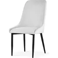 PAWS MÖBEL FEBE CHAISE argent scandinave moderne rembourrée chaise loft à haut dossier 95x49x59