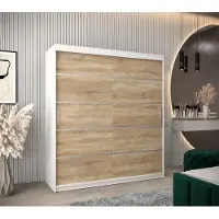 Minio Armoire 180 cm VERONA 1 blanc / Sonoma