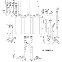 RockShox Compres Mo-co Remote Lyrik Bleu,Noir