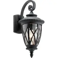 Kichler Applique murale d'extérieur, noir texturé, E27, 60 W, Admirals Cove,