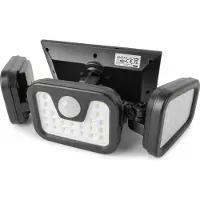 Entac Wandlampe outdoor mit PIR & Solarfunktion 3fach (600 lm, IP65)