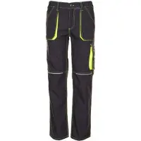 Planam Pantalon anthracite/jaune 56 58 (58)