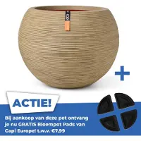 Capi Europe Vase pot CAPI EUROPE Rib NL beige 40 x 32 cm