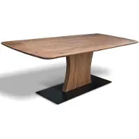 Casa Padrino Table de salle à manger en chêne de luxe avec pied métallique - Toutes les couleurs et tailles - Rusical & Massif