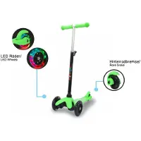 Jamara KickLight Scooter vert - Enfants - Trottinette - Noir - Vert - Les deux sexes - Asphalte - 50 kg (460495)