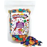 Colorations - Carrés de mosaïque en bois, 1000pcs.