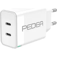 Pedea Chargeur rapide Dual PD 40 watts USB type C/C, blanc (60040104)