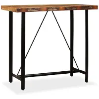 Syfax Table de bar Bois massif de récupération 120x60x107 cm