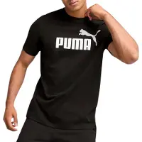 Puma T-Shirt 'Essentials No. 1' gris clair / noir / blanc