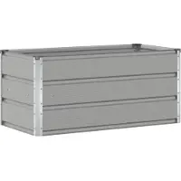 vidaXL Jardinière Gris Clair 100 X 50 X 45 Cm Acier Galvanisé