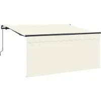 vidaXL Store rétractable Crème 300 x 200 cm Polyester et aluminium