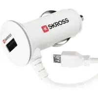 WorldConnect 52862 Midget PLUS Micro USB Car Charger, blanc - pour charger facilement jusqu'à 2 appareils USB sur l'allume-cigare (12 V)