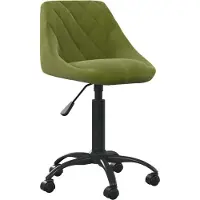Syfax Chaise de salle à manger Vert clair Velours