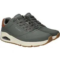 SKECHERS Baskets basses 'Uno - Suited On Air' olive / blanc