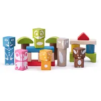 Woody 26 cubes en bois avec impression 90912