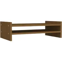vidaXL Support d'écran marron miel 50x27x15 cm pin massif