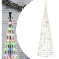 vidaXL Sapin de Noël LED pour mât de drapeau 3000 LEDs Multicolore 800 cm