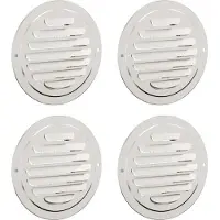 vidaXL Grilles d'aération, lot de 4, argent, 100 mm, en acier inoxydable