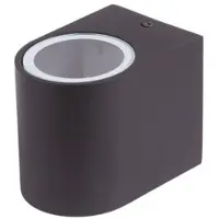 Zext Applique d'extérieur Appliques noires 1xGU10x35W en aluminium, dimensions : 8 x 6,8 x 9,1 cm, IP44, Ecolight
