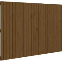 Syfax Tête de lit murale Marron miel 159,5x3x110cm Bois massif de pin