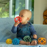 TickiT Jouet sensoriel SiliSoft Flexi Balls Arc-en-ciel Set 5 pièces