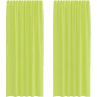 vidaXL Rideaux En Voile À ?illets 2 Pcs Vert Pomme