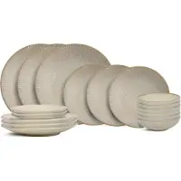 Cookinglife Set de vaisselle - 6 personnes - Coastal Lines - 27 cm - 18 pièces