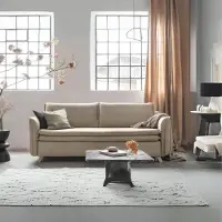 Miuform Charming Charlie Slim - Canapé avec fonction lit et coffre de lit - 225x90cm - Beige Canapé-lit 3 places