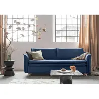 Miuform Charming Charlie Slim - Canapé avec fonction lit et coffre de lit - 225x90cm - Beige Canapé-lit 3 places