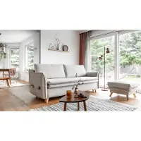 Miuform Charming Charlie Slim - Canapé-lit avec coffre de rangement - 225 x 90 cm - Beige - Canapé-lit 3 places