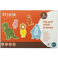 Trixie Jouets puzzle - Boîte de puzzles « Petits et grands animaux » (5 pièces)