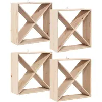 vidaXL Casier à vin 4 pcs Nature 62 x 25 x 62 cm Pin massif