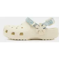 Crocs Classic Denim Flower Adjustable Backstrap Clogs Blanc EU 27-28 Enfants