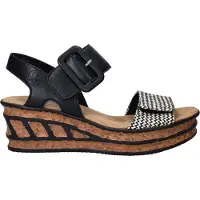 Rieker Sandales 'Sandalen Plat' noir