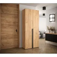 Minio Armoire 100 cm MANHATTAN Oak Craft Gold + poignée noire